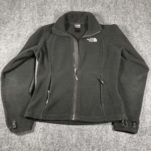 North Face Jacket Womens XS/TP Black Fleece Full Zip Cowl Neck TNF Sweatshirt